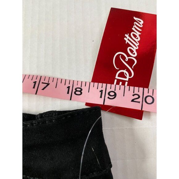 Red Bottoms Black High-Waist Booty-Lifting Stretch Jeans Size 22 Western Biker - Picture 14 of 15